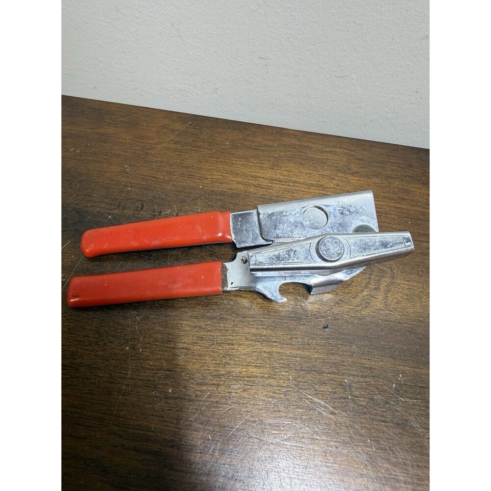 VTG Heavy Duty Swing-A-Way Swing Away Can Bottle Opener Red Grip Handle USA 7” - Picture 5 of 8